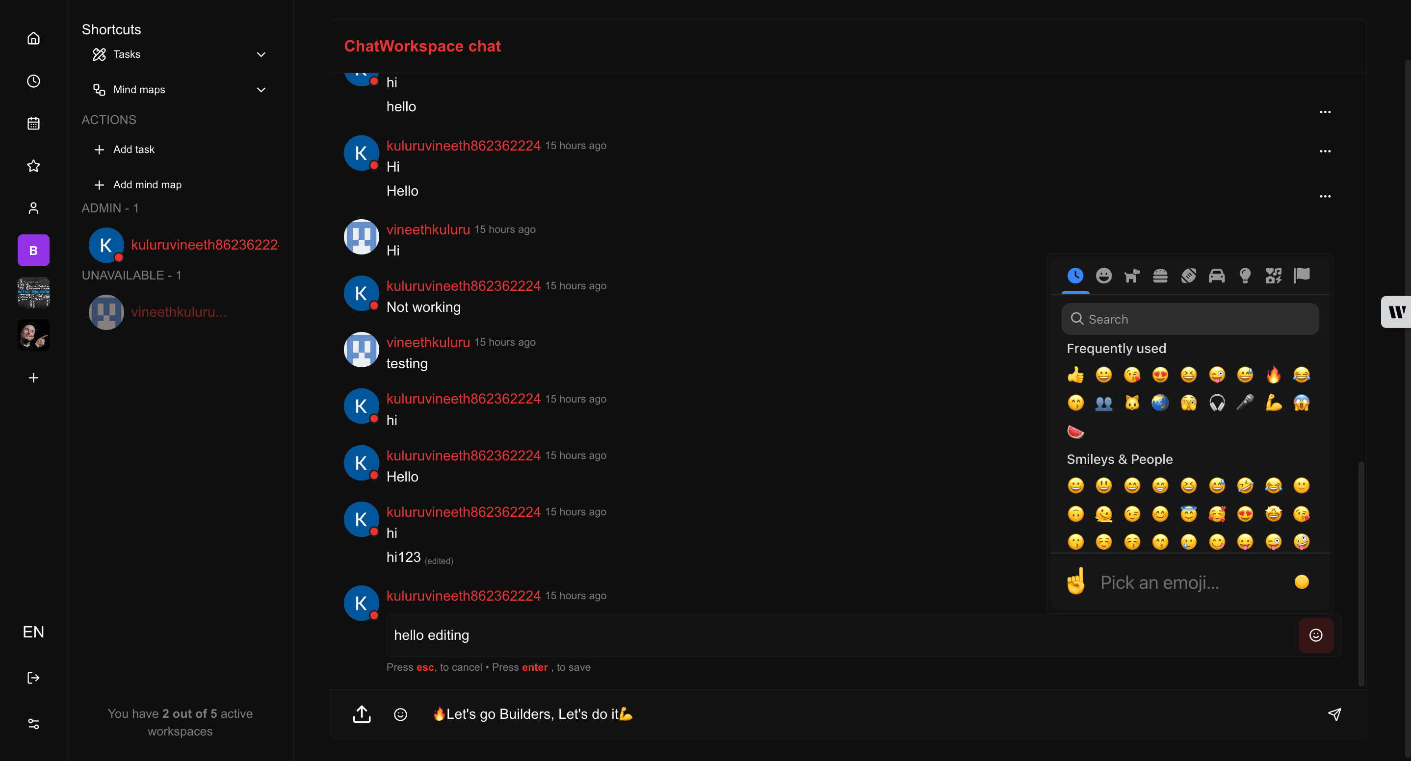 Task Content Add Image from device page - dark theme